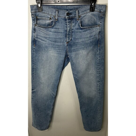 Rag & Bone Standard Issue Fit 2 Slim Jeans Men 34 Blue Medium Wash Button Fly - Picture 1 of 12